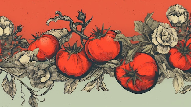 A poster for the tomato garden.