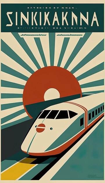 Foto un poster di un treno che dice 