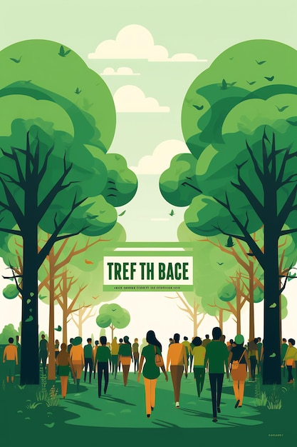 a poster for a tree that says'tree'on it