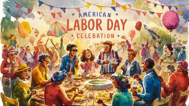 Photo a poster for us federal holiday with a banner that says american day