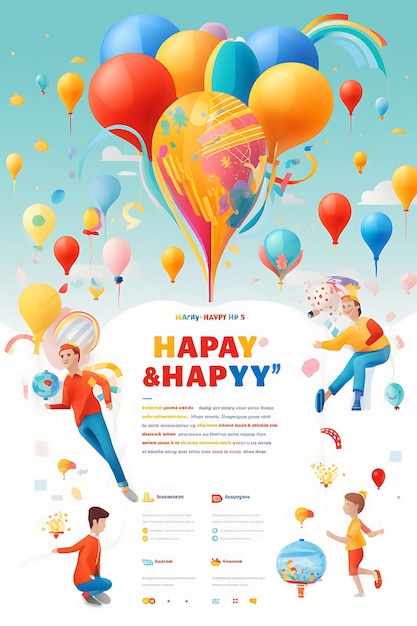 Poster van Internationale Dag met creatief en minimaal lay-outontwerp met menuflyers