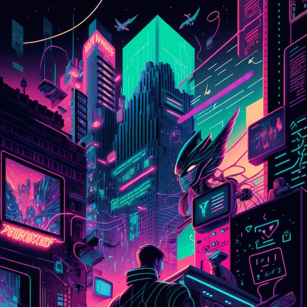 A poster for a video game called cyberpunk.