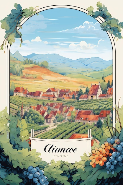 a poster for a vineyard called'alde de bibli '