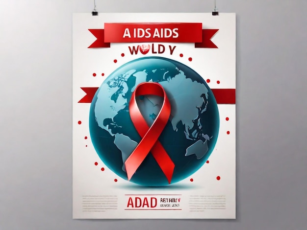 Foto poster voor een wereldposter voor aidsbewustzijn