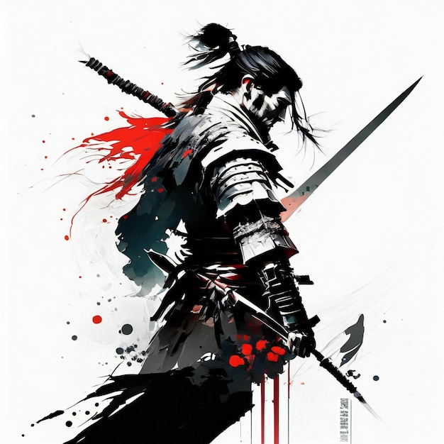 a poster of a warrior with a sword in his hand