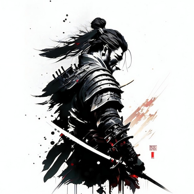 a poster of a warrior with a sword in his hand