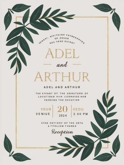 a poster for a wedding and reception for a special event