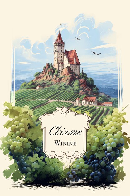 a poster for a winery called the wine cellar