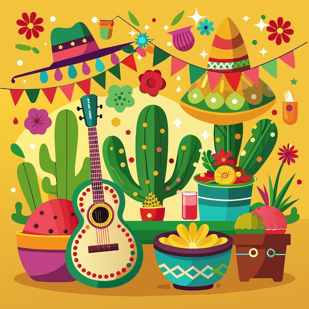 a poster with a cactus and a cactus and a cactus