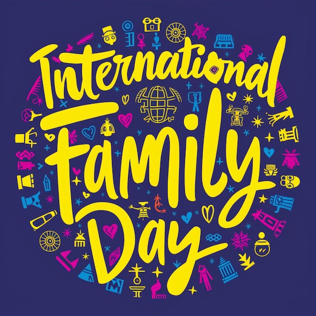 a poster with a circle of people that says international day day