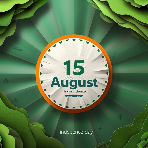 Photo a poster with a clock that says the year of august