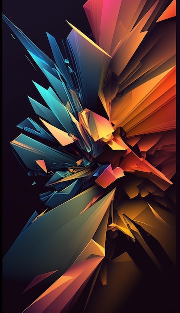 A poster with a colorful image of a broken glass.