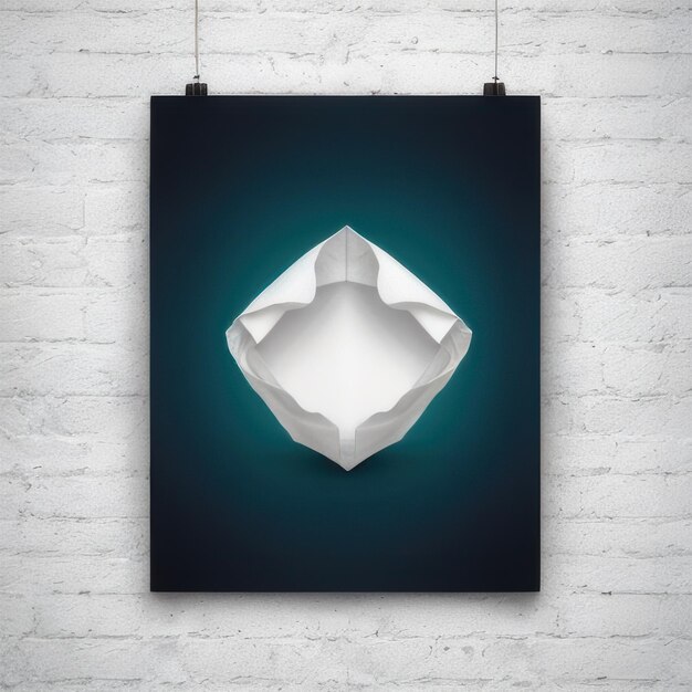 Плакат с бриллиантом, который висит на стене.