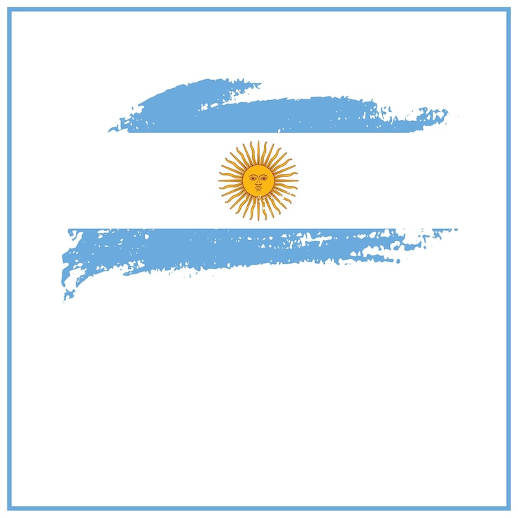 Photo a poster with the flag on it that says argentina