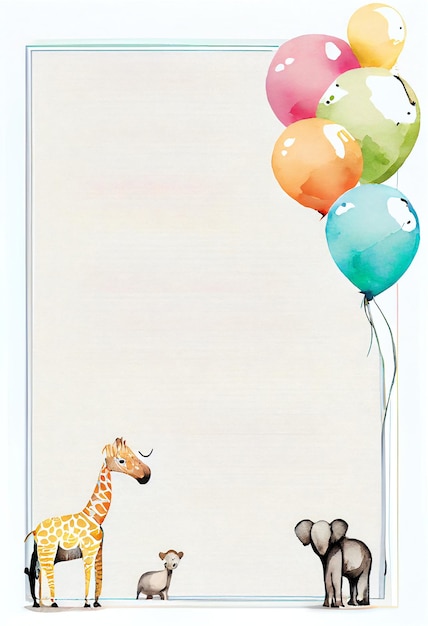 A poster with a giraffe and a giraffe on it.