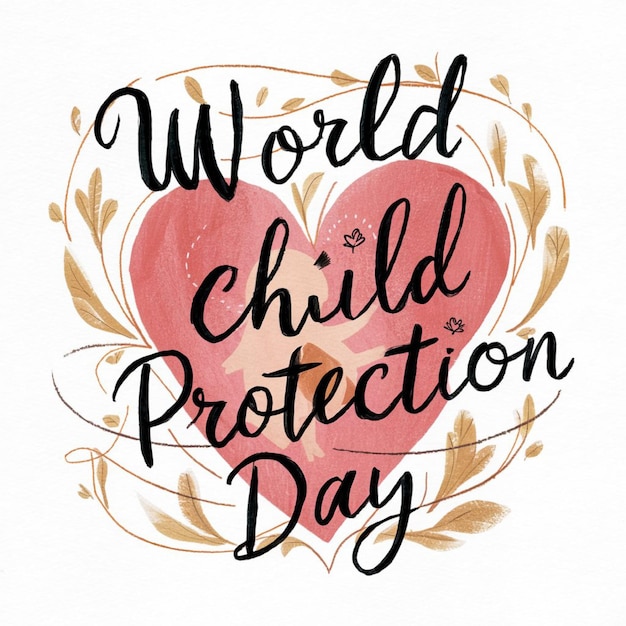 a poster with a heart that says world protection day