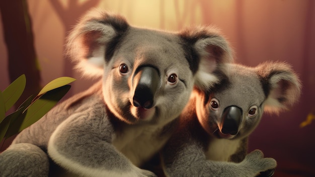 A poster with koalas on it that says koalas.