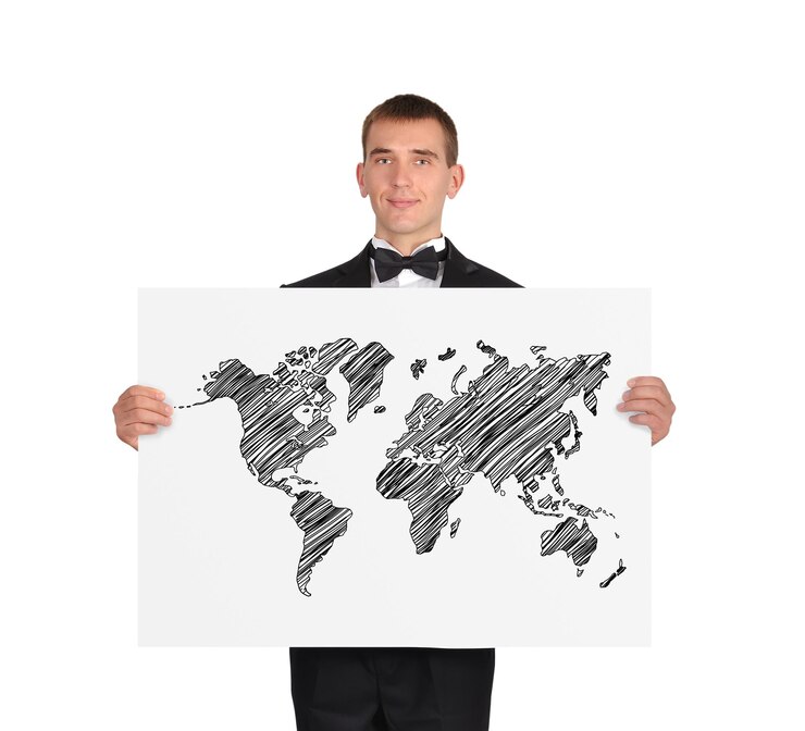 Photo poster with map