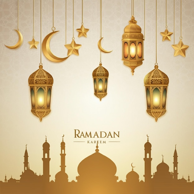 a poster with a mosque and a mosque with the words quot ramadan quot on it