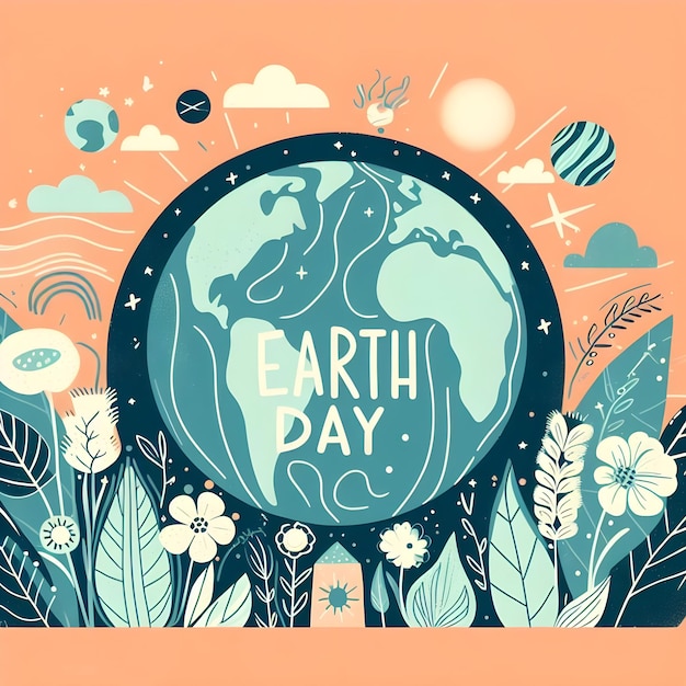 a poster with a picture of a horse and the words earth day