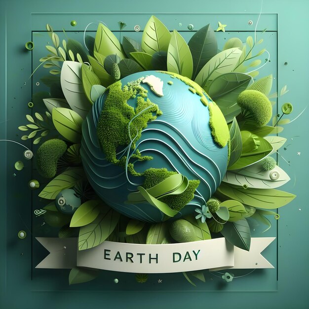 a poster with a planet earth on it that says earth day