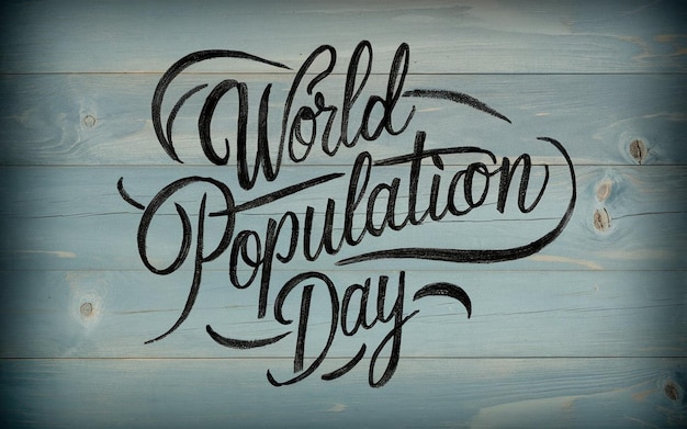 Photo a poster with a quote from worlds population day