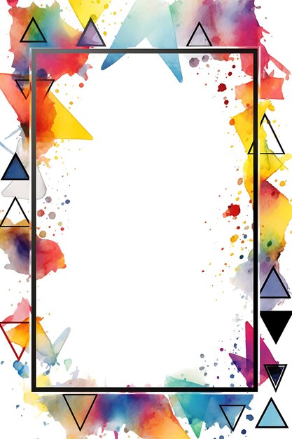 a poster with a triangle and triangles in the middle