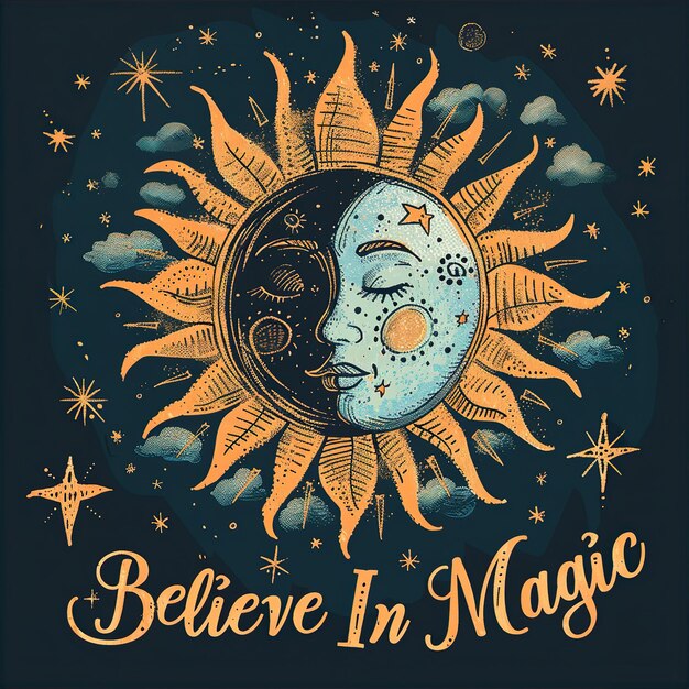 a poster with the word believe in magic