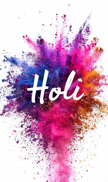 Photo a poster with the word  holi  on it