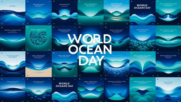 Photo a poster with the word ocean written on it