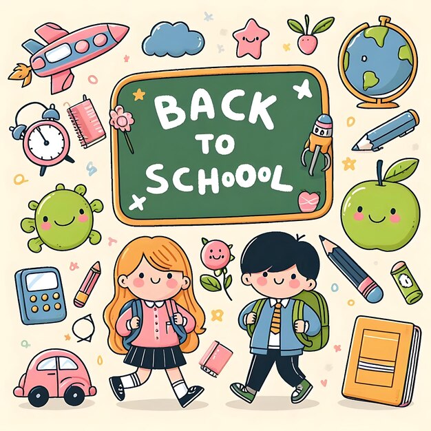 Photo a poster with the words back to school written on it
