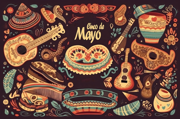 A poster with the words cinco de mayo on it