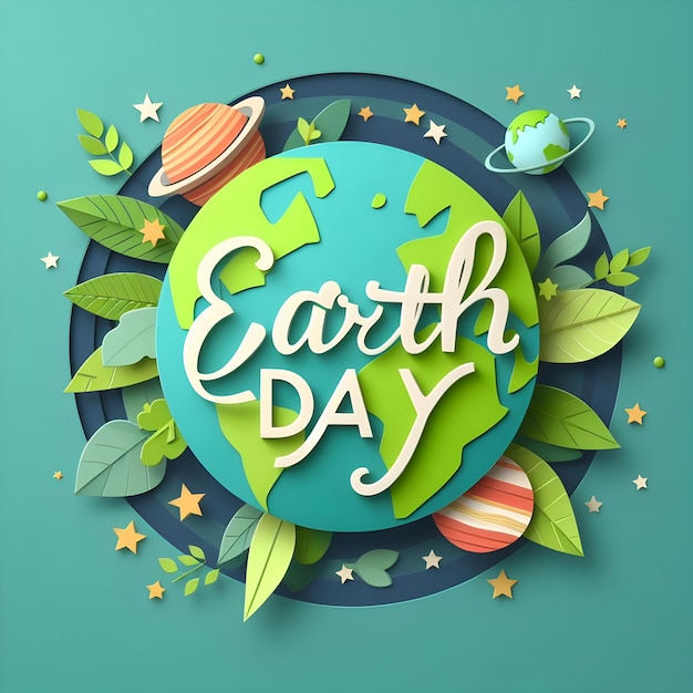 a poster with the words earth day on it