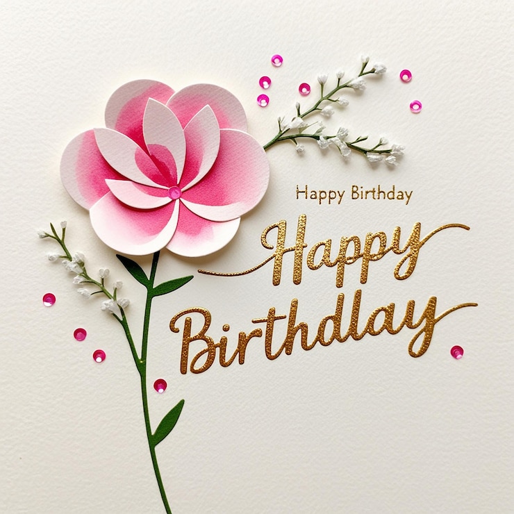 Photo a poster with the words happy birthday on it