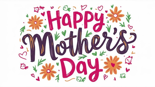 a poster with the words happy mothers day written on it