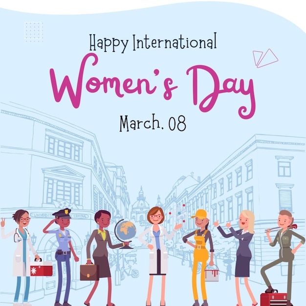 плакат на День женщины и День женщины