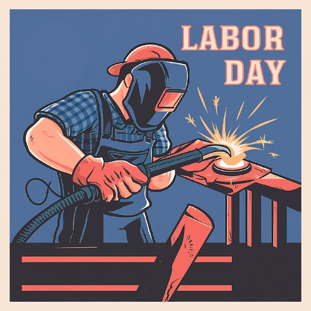 a poster for a work day of labor day
