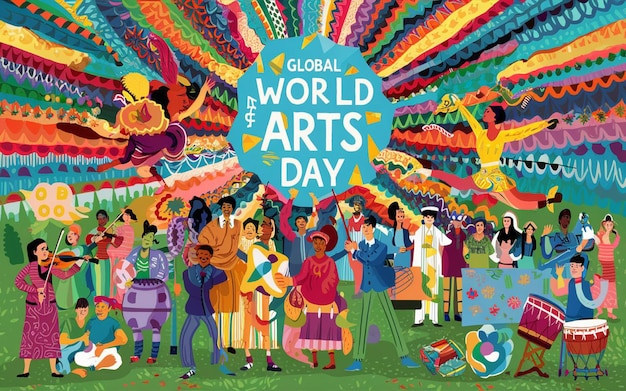 a poster for world art day day day