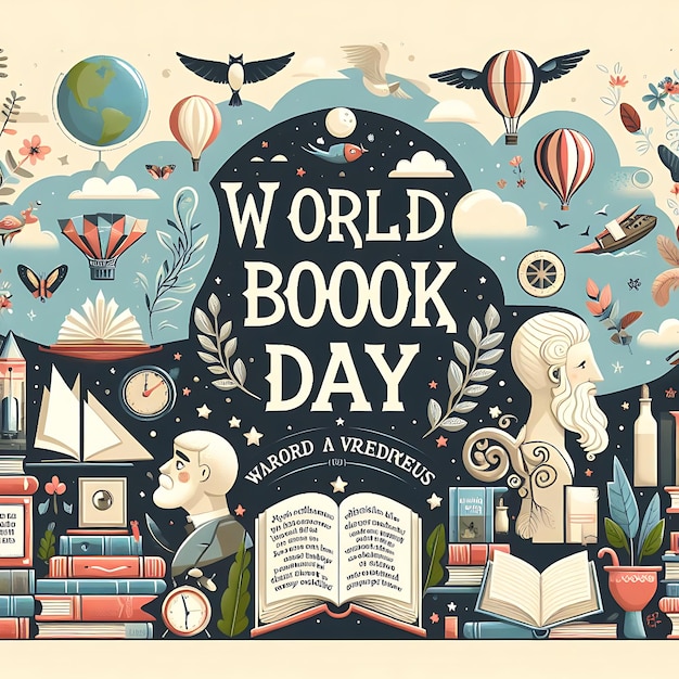 a poster for world book day with a quote from world day