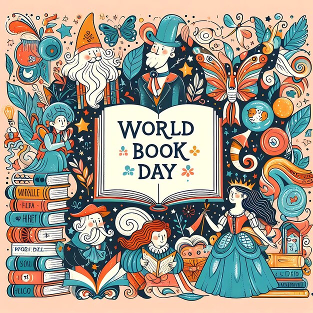 a poster of a world book written by the artist of the world