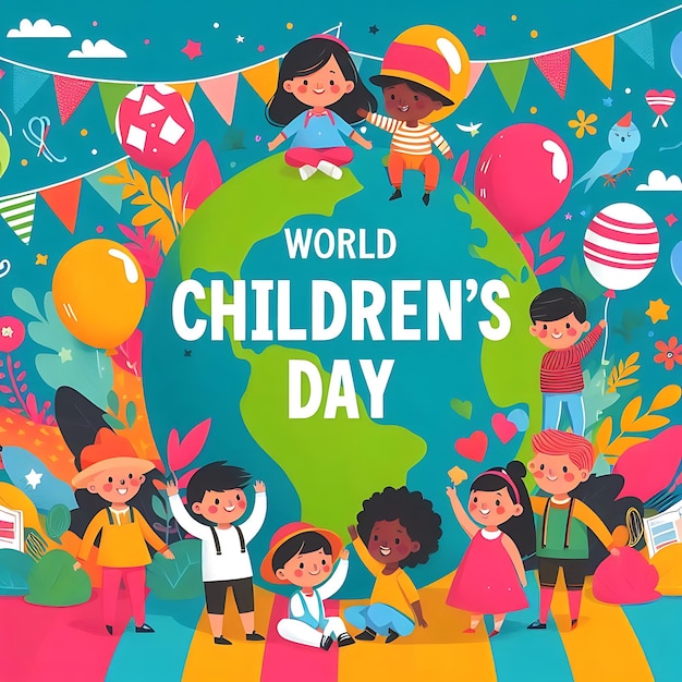 a poster for world childrens day is written by children