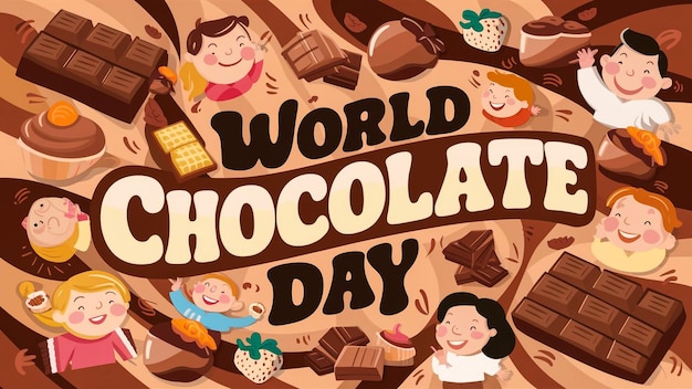 世界チョコレートデーのポスターを掲げて - ライブドアニュース