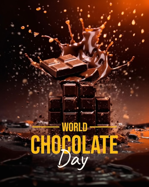 Foto un poster per la giornata mondiale del cioccolato.