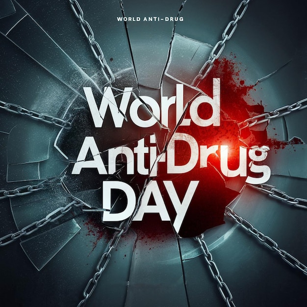 a poster for world day day on the cover of a broken glass