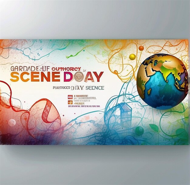 Photo a poster of a world day day day in a colorful background