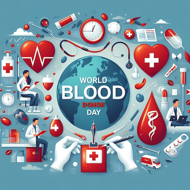 a poster of a world day poster with a world of blood