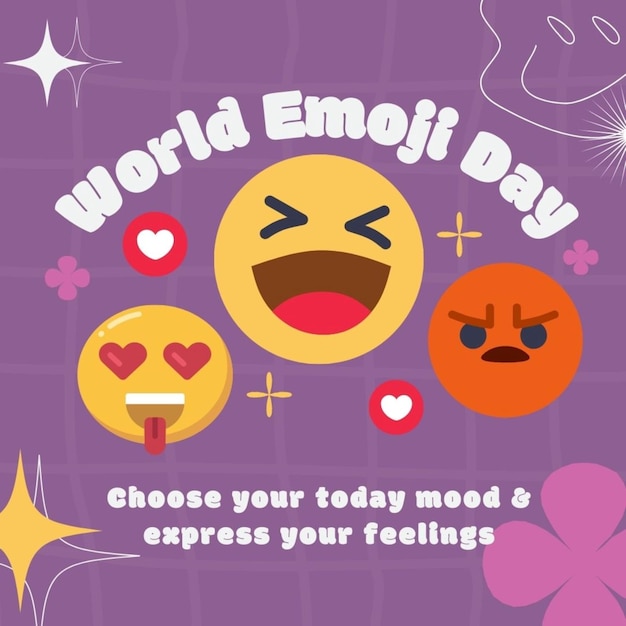 a poster for world day with different faces and hearts