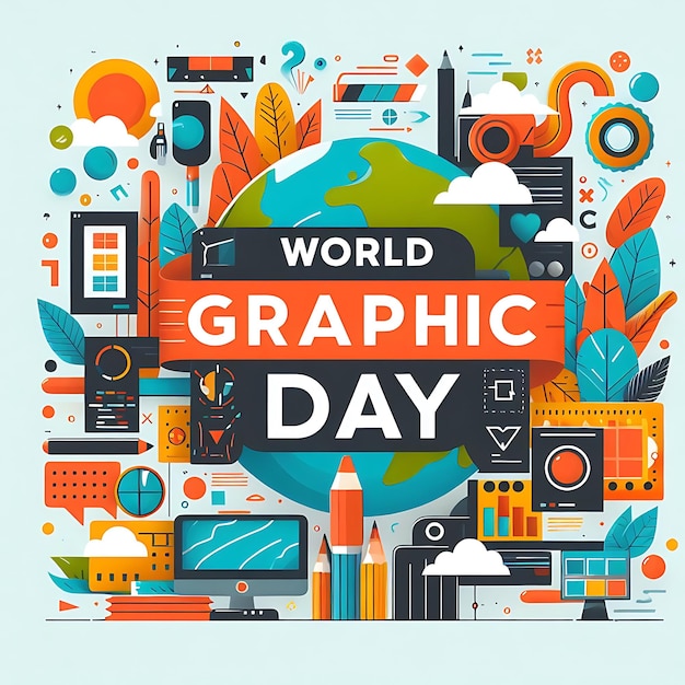 a poster of world graph day that is on a blue background