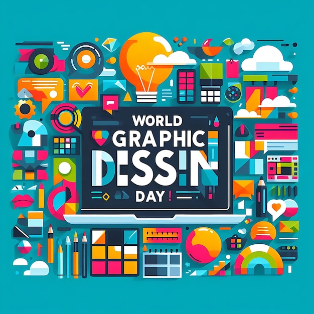 a poster of world graph day that is on a blue background