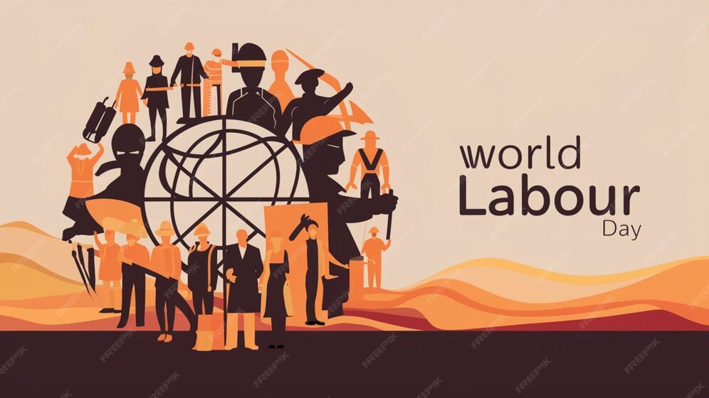 A poster for world labour day Premium AIgenerated image